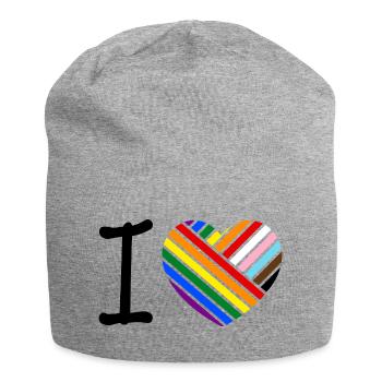 I love - classic - Jersey Beanie - heather grey - Front