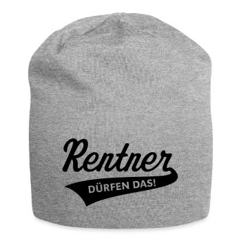 Rentner Dürfen Das! (Rente / Ruhestand / Black) - Jersey-Beanie - Grau meliert - Vorne