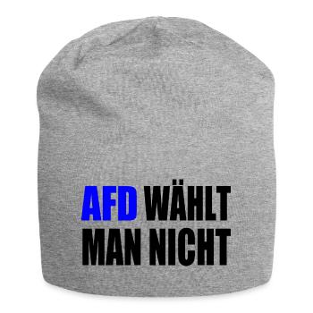 afd wählt man nicht - Jersey-Beanie - Grau meliert - Vorne