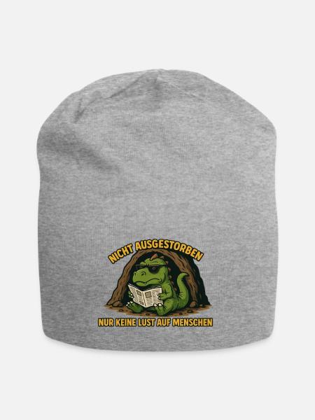 Sarkastischer Dinosaurier - Jersey-Beanie - Grau meliert