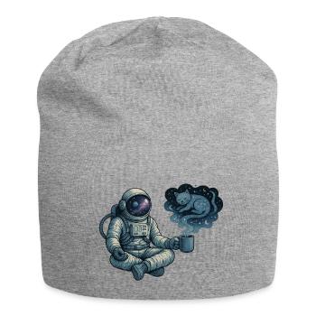 Kosmische Kaffeepause - Jersey-Beanie - Grau meliert - Vorne