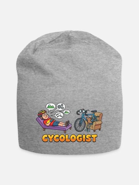 Cycologist Fahrradliebhaber Geschenk Lustig - Jersey-Beanie - Grau meliert