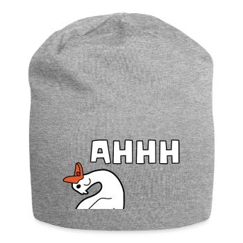 Silly Goose Screaming - Jersey Beanie - heather grey - Front