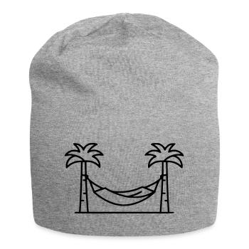 Plan des vacances des palmiers Hammock - Bonnet en jersey - gris chiné - Devant