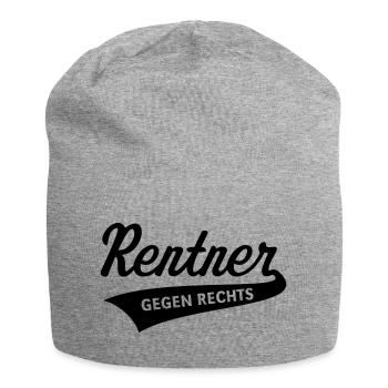 Rentner Gegen Rechts (Rente / Ruhestand / Black) - Jersey-Beanie - Grau meliert - Vorne