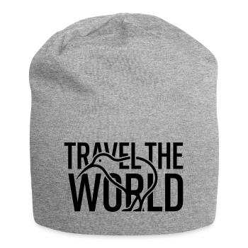 Kiwi Bird Outline Travel The World – Minimalist - Jersey Beanie - heather grey - Front