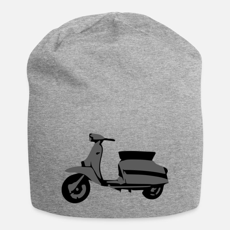 Motorroller Roller Blechroller - Jersey-Beanie - Grau meliert