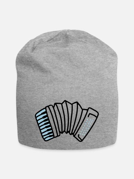 Akkordeon - Jersey-Beanie - Grau meliert