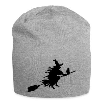 Hexe - Jersey-Beanie - Grau meliert - Vorne