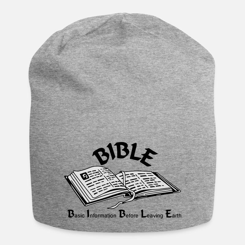 Bibel - Jersey-Beanie - Grau meliert