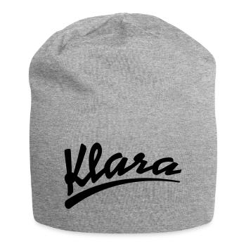 klara | Klara - Bonnet en jersey - gris chiné - Devant