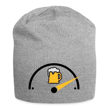 Bier full - Jersey Beanie - heather grey - Front