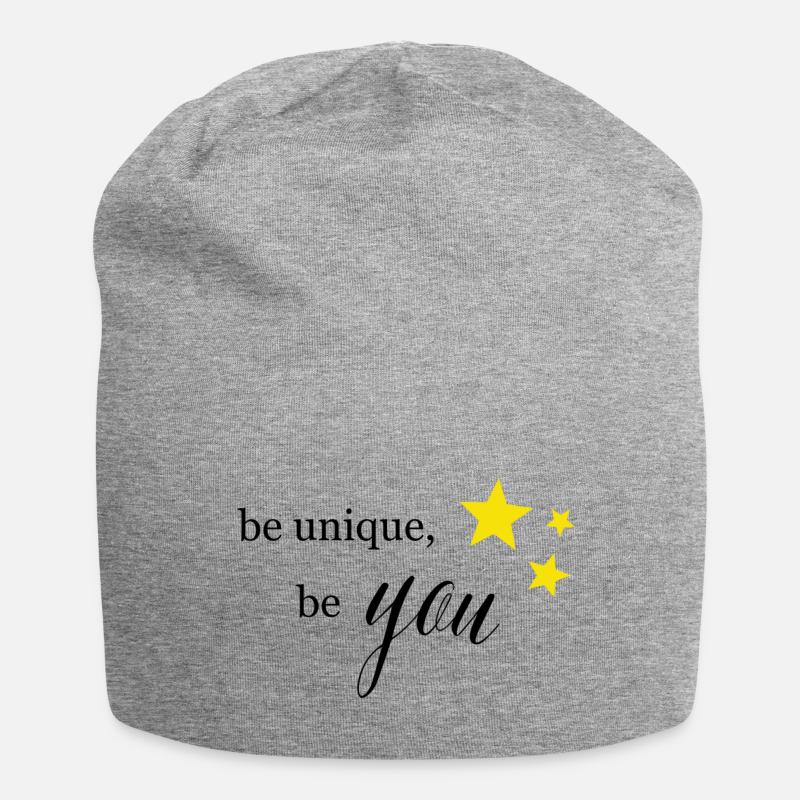 Be unique - Jersey Beanie - heather grey