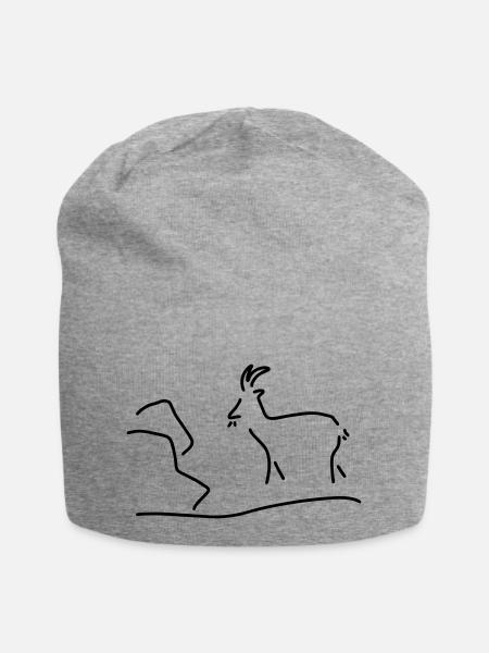 ziege oder steinbock - Jersey-Beanie - Grau meliert