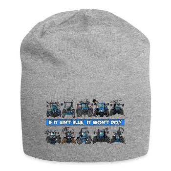 0900 WENN ES NICHT BLAU IST, WIRD ES NICHT !! - Jersey-Beanie - Grau meliert - Vorne