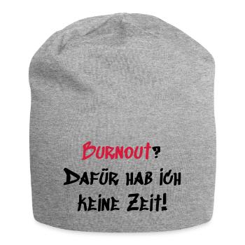 Burnout - Jersey-Beanie - Grau meliert - Vorne