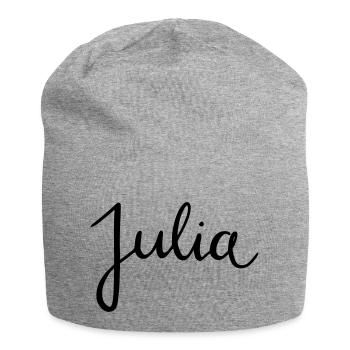 julia - Jersey-Beanie - Grau meliert - Vorne
