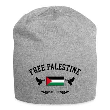 Free Palestine Freiheit Palästina Freies Palästina - Jersey-Beanie - Grau meliert - Vorne