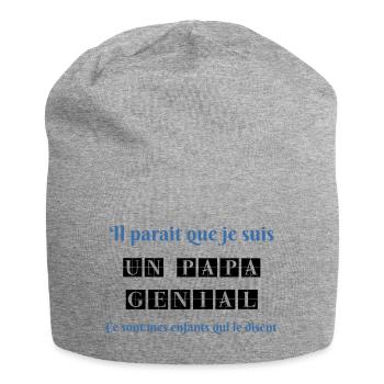 Un papa genial - Bonnet en jersey - gris chiné - Devant