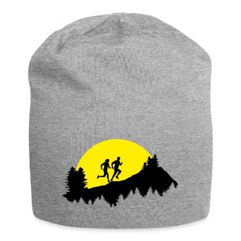 Trail running, Couple - Bonnet en jersey - gris chiné - Devant