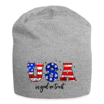 USA In God We Trust - Jersey Beanie - heather grey - Front
