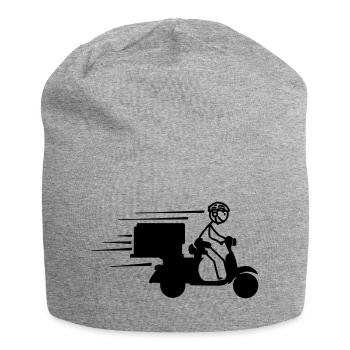 Scooter-Paket oder Piza-Bestellungen Lieferung - Jersey-Beanie - Grau meliert - Vorne