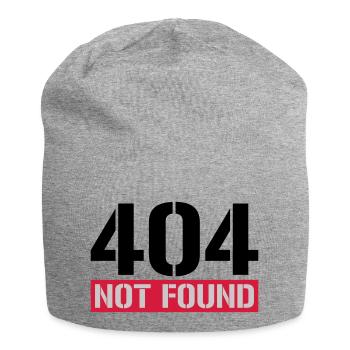 404 not found message - Jersey Beanie - heather grey - Front