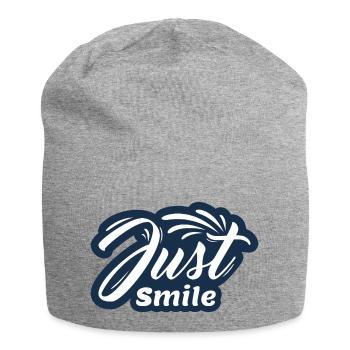 Juste sourire - Bonnet en jersey - gris chiné - Devant
