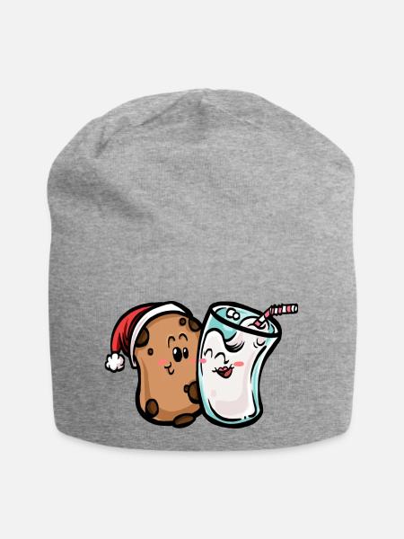Cookie & Milk - Jersey-Beanie - Grau meliert