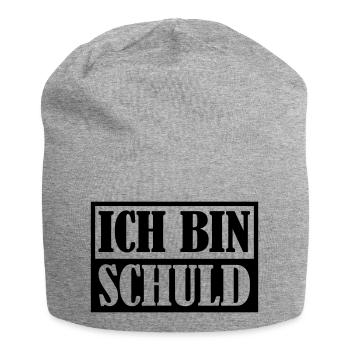 Ich bin Schuld | Farbe änderbar - Jersey-Beanie - Grau meliert - Vorne