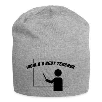Meilleur professeur du monde - Bonnet en jersey - gris chiné - Devant