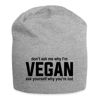 Vegan Plant Based Health Healing Detox - Jersey Beanie - heather grey - Front