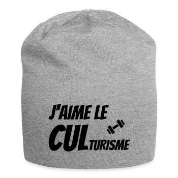 musculation, salle de musculation, culturisme - Bonnet en jersey - gris chiné - Devant