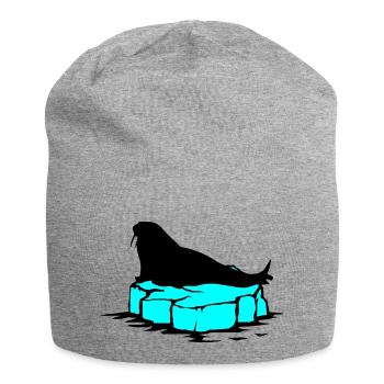 seehund eis - Jersey-Beanie - Grau meliert - Vorne