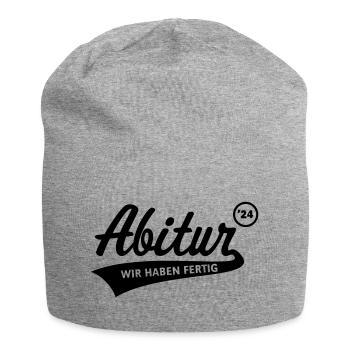 Abitur 2024 – Wir Haben Fertig (Schule / Black) - Jersey-Beanie - Grau meliert - Vorne