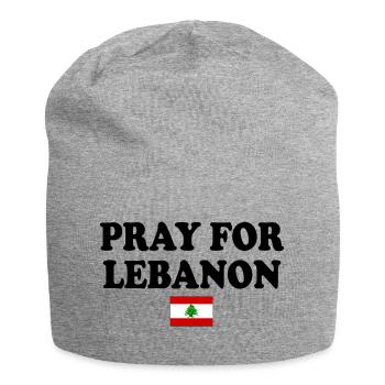 Pray for lebanon - Bonnet en jersey - gris chiné - Devant