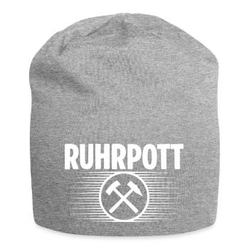 Ruhrpott Glueck auf - Jersey-Beanie - Grau meliert - Vorne