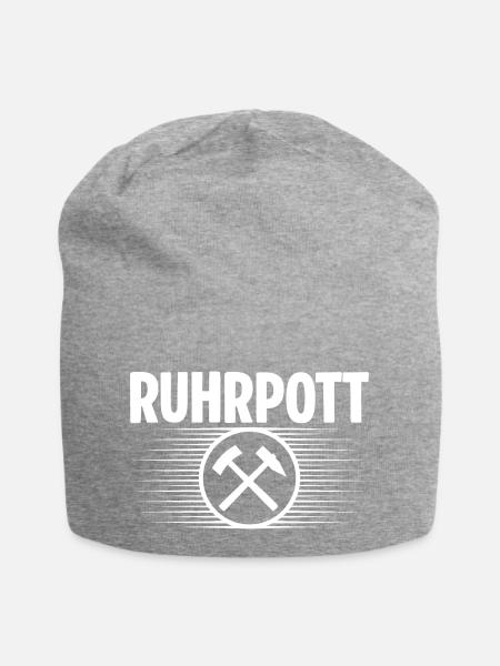 Ruhrpott Glueck auf - Jersey-Beanie - Grau meliert