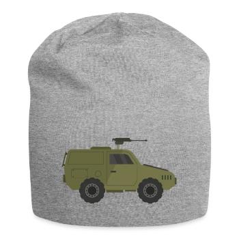 Militär-Jeep - Jersey-Beanie - Grau meliert - Vorne