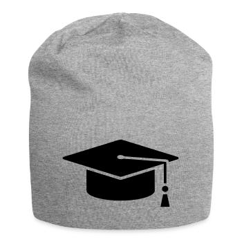 Graduation Cap Graduate Logo - Jersey Beanie - heather grey - Front