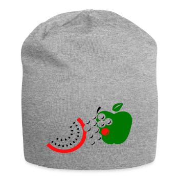 Obst - Jersey-Beanie - Grau meliert - Vorne