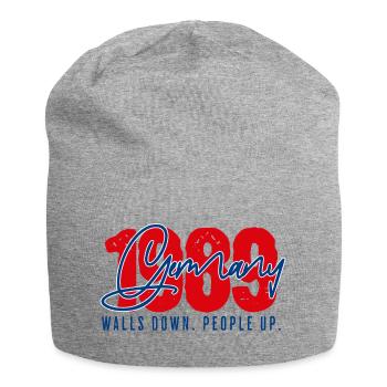 1989 Germany – Walls Down. People Up | Fall of the Berlin Wall - Jersey Beanie - heather grey - Front