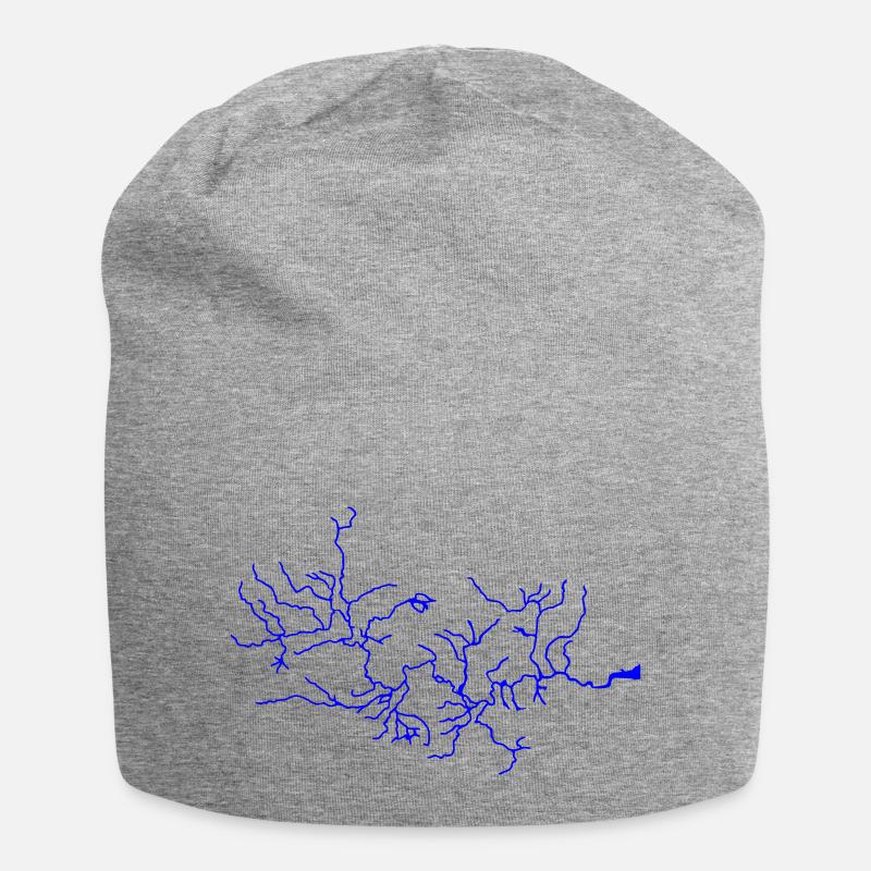 Thames - River - System - England - lightning - Jersey Beanie - heather grey