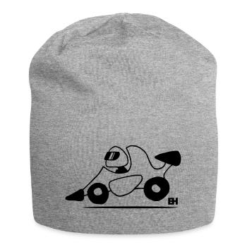 Rennwagen - Jersey-Beanie - Grau meliert - Vorne