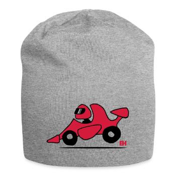 Rennwagen - Jersey-Beanie - Grau meliert - Vorne