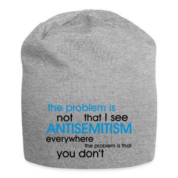 problem: ANTISEMITISM - Jersey Beanie - heather grey - Front