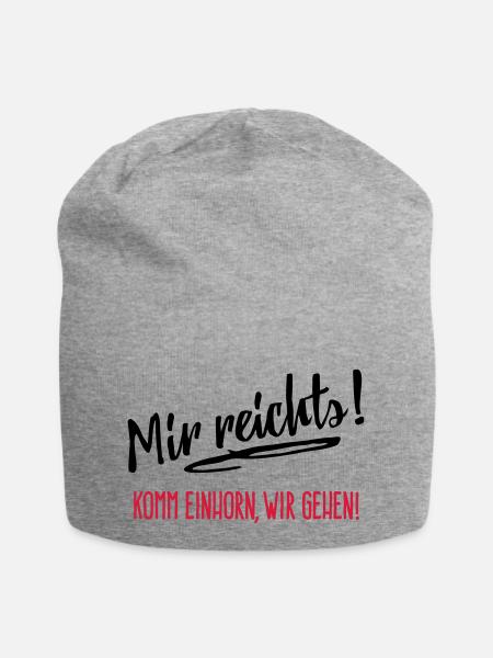 Mir reichts - komm Einhorn, wir gehen - 2C - Jersey-Beanie - Grau meliert