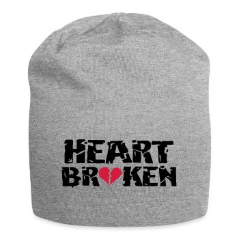 Herz <3Broken - Jersey-Beanie - Grau meliert - Vorne