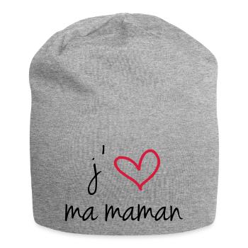 i love my mommy - Jersey-Beanie - Grau meliert - Vorne