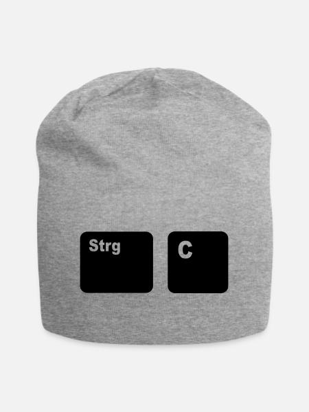 Strg C Copy and Paste Vater und Sohn Partner Shi - Jersey-Beanie - Grau meliert
